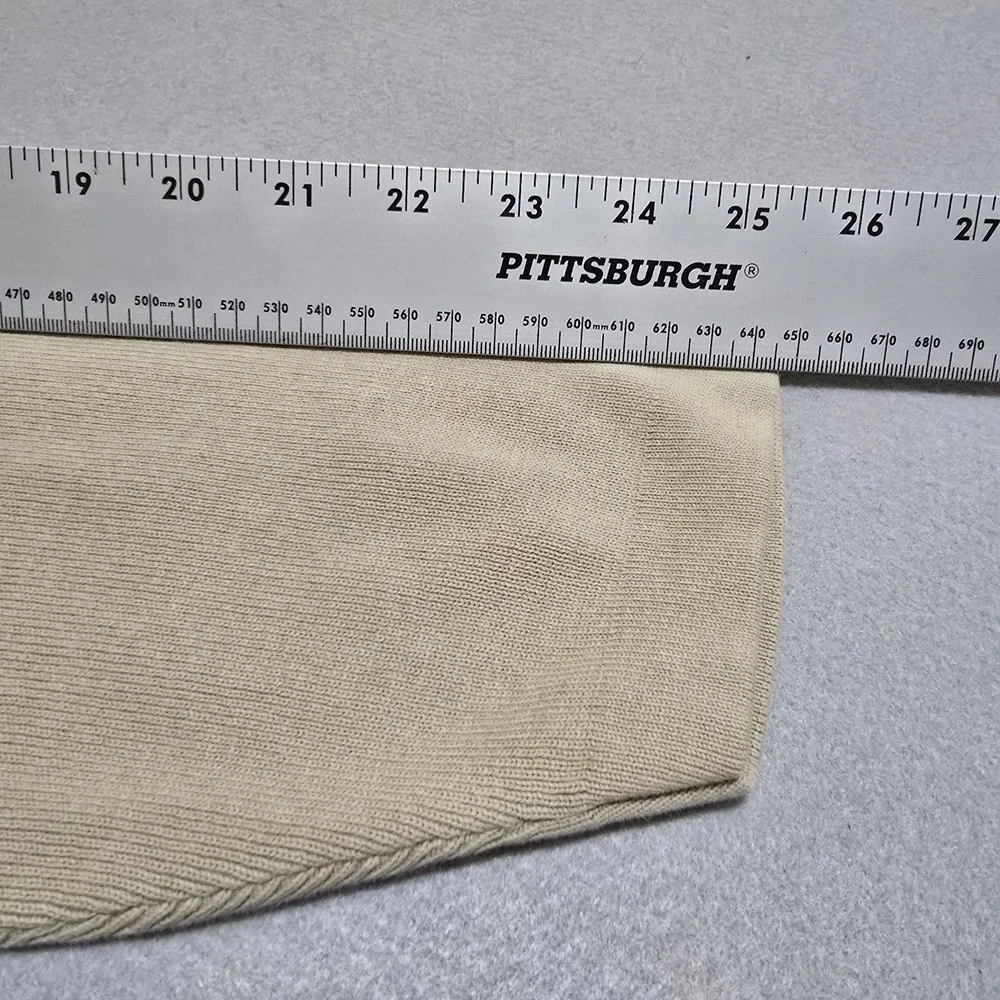 High Sierra Men‎ XL Beige Cotton Sweater V-Neck Vintage Ribbed Striped Australia